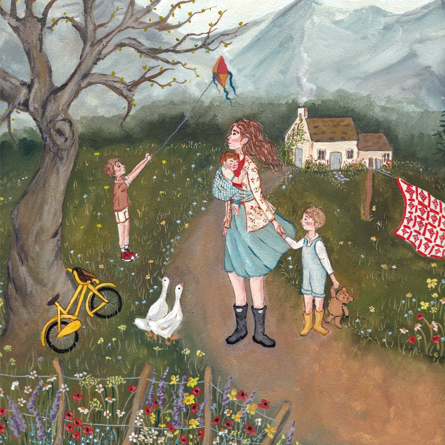 AFTERNOON WALK 8"x 8" print