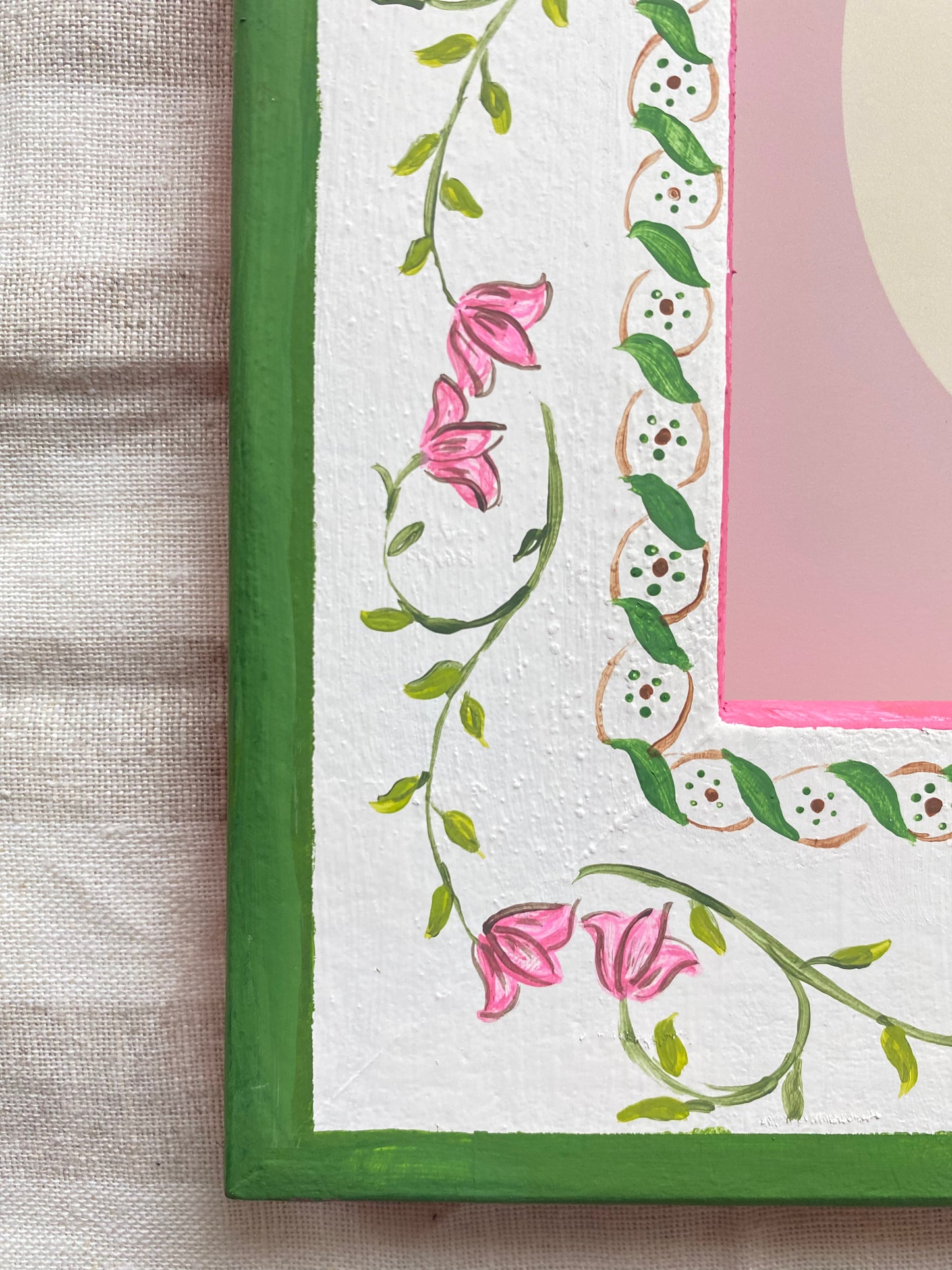 HAND PAINTED WOODEN FRAME 4''X6''