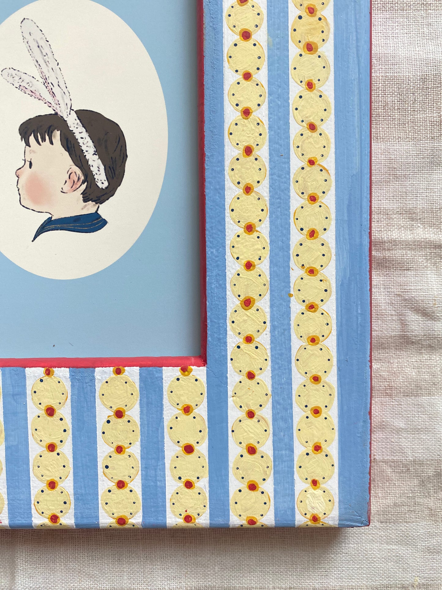 HAND PAINTED WOODEN FRAME 4''X6''