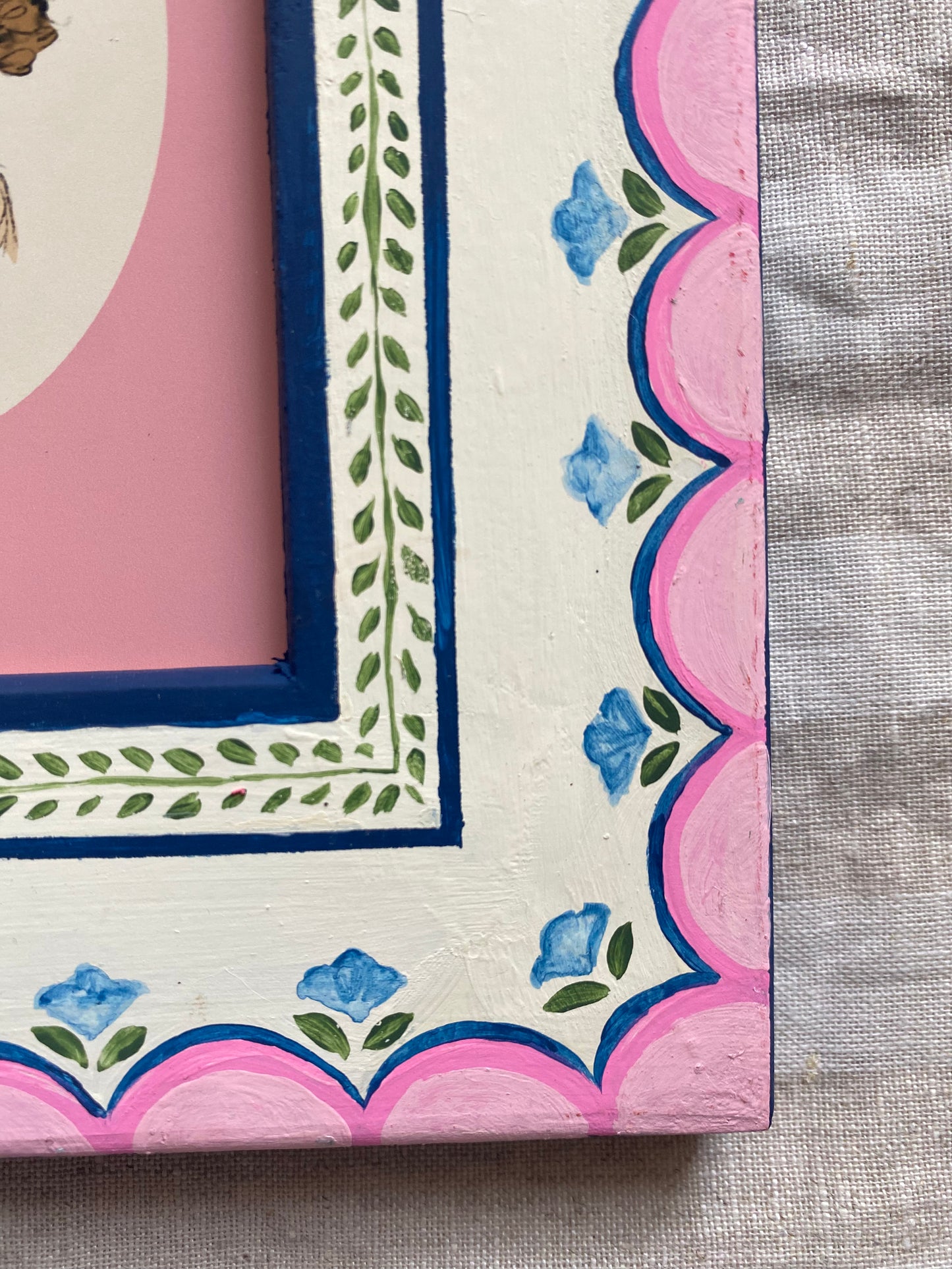 HAND PAINTED WOODEN FRAME 4''X6''