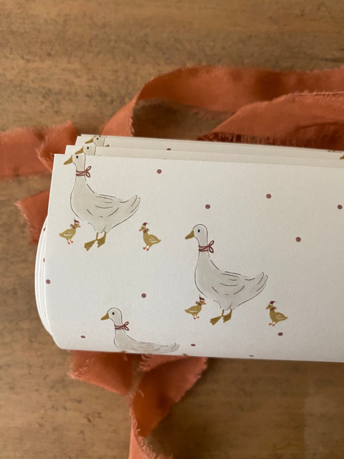 Geese individual sheets wrapping paper