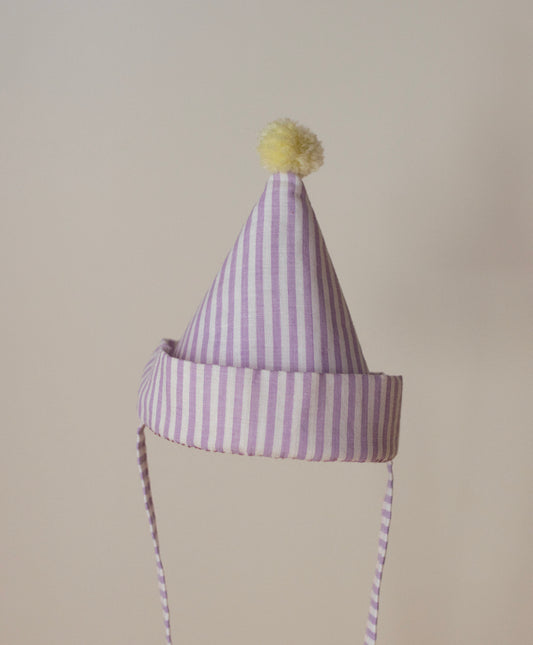 LILLAC STRIPE FABRIC PARTY HAT